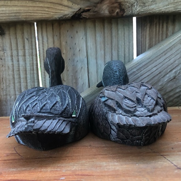 Set of 2 Jim Palmer Carved Resin Duck Decoy Figurines Blue Wing Teal & Stifftail - Picture 5 of 11